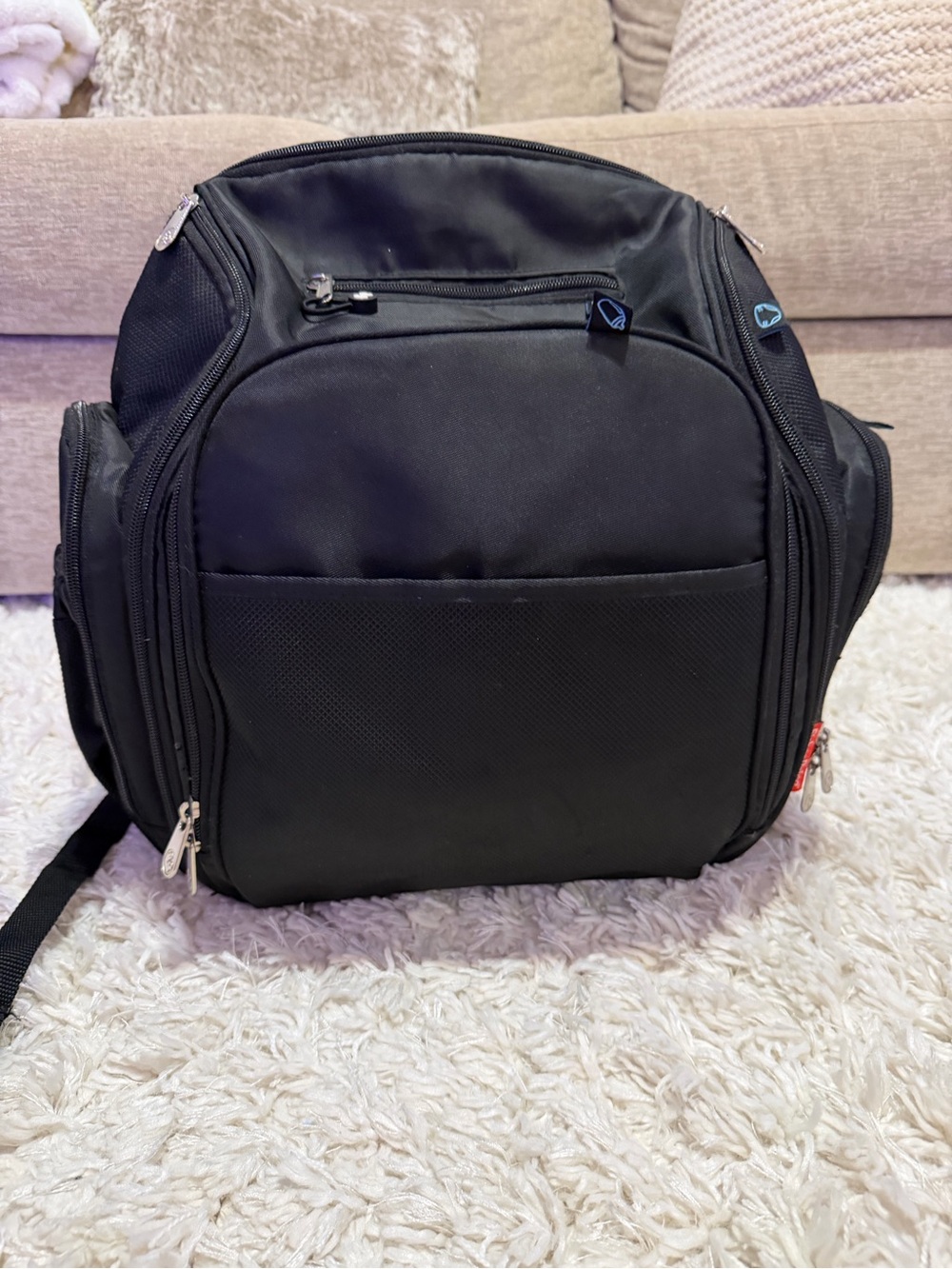 Fisher-Price Black Backpack Diaper Bag